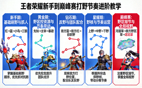 王者荣耀新手到巅峰赛打野节奏进阶教学图